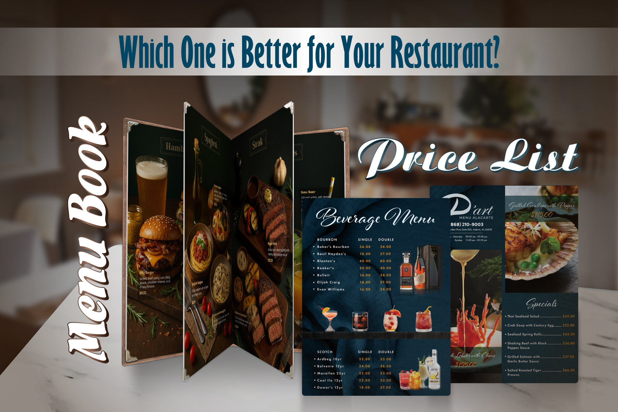 Menu Book vs Price List for Restaurants